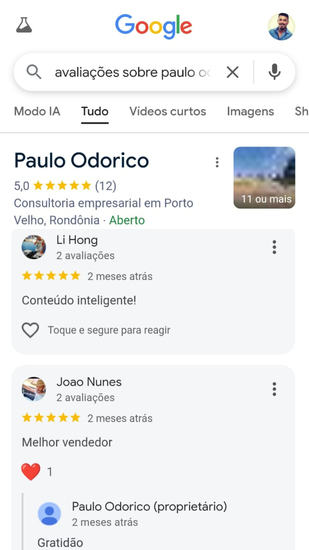 Projeto Vender Mais PG Completa Google Review